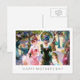 Cartão Postal Feliz Dia de as mães. Vintage Art