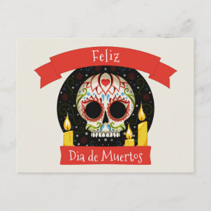 Cartão Postal Feliz Dia de Muertos Dia dos Mortos