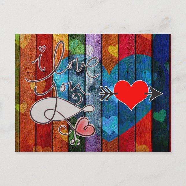 Cartão Postal Feliz dia de os namorados (Frente)