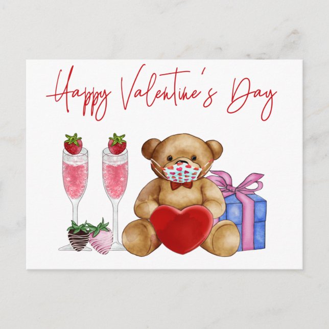 Cartão Postal Feliz dia de os namorados 2021 Cóstia de quarenten (Frente)