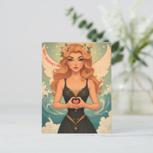 Cartão Postal Feliz dia de os namorados Angel Girl Personalizada