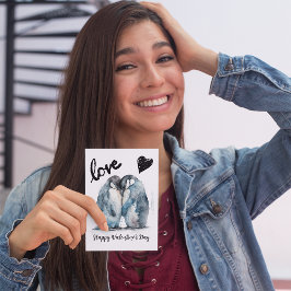 Cartão Postal Feliz dia de os namorados bonito com o amor dos pi