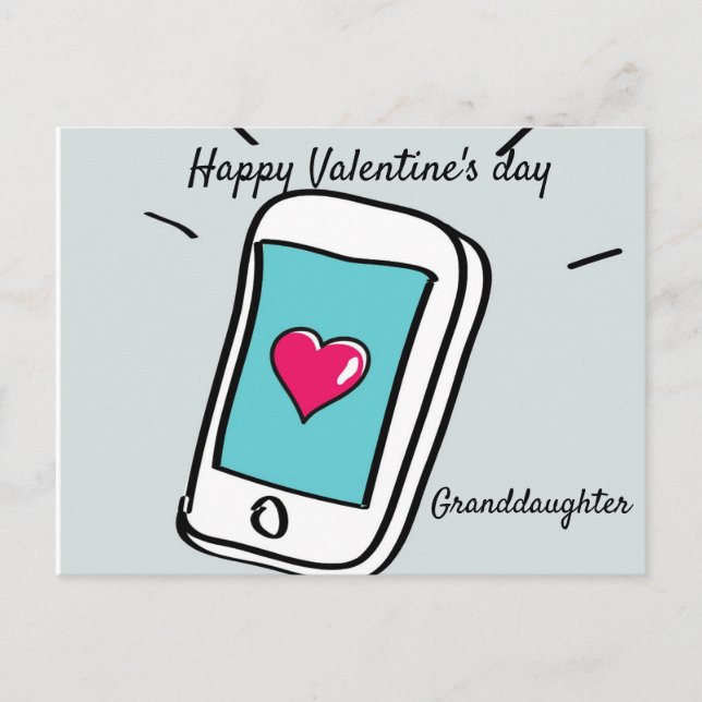 Cartão Postal feliz dia de os namorados neta (Frente)