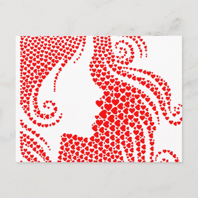 Cartão Postal Feliz dia de os namorados Red Hearts (Frente)