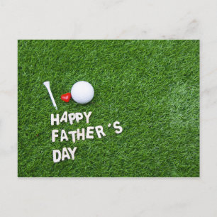 Cartão Postal Feliz Dia de os pais de golfista