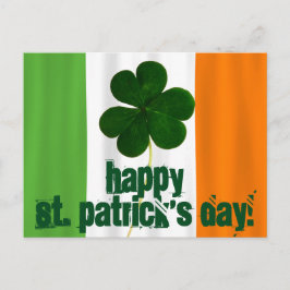 Cartão Postal Feliz Dia de São Patrício, Cor da Bandeira Irlande