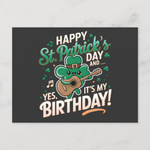 Cartão Postal Feliz Dia de São Patrício E Sim É Meu Aniversário