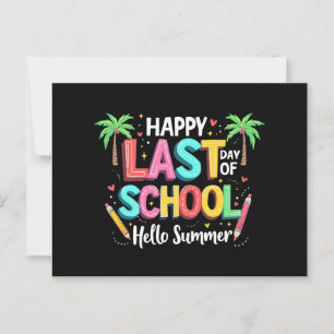 Cartão Postal Feliz Dia do Alô na Escola no Verão