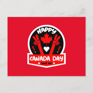 Cartão Postal Feliz Dia do Canadá 1 de julho    