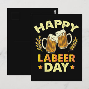 Cartão Postal Feliz Dia do Labeer Festa da Cerveja Sarcástica Di