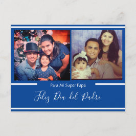 Cartão Postal Feliz dia do Pai Super Papai Portuguese