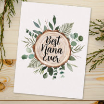 Feliz Dia dos Avós Madeira e Folhagem Rústicos