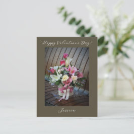 Cartão Postal Feliz Dia dos Namorados Foto com Script Moderno