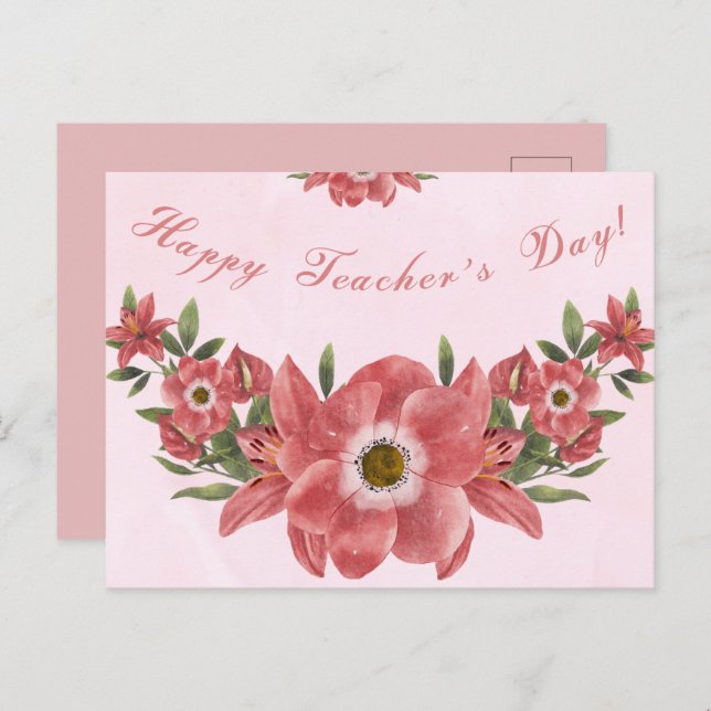 Cartão Postal Feliz Dia dos Professores (Frente/Verso)