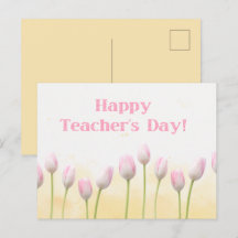 Feliz Dia dos Professores Amarelo Floral