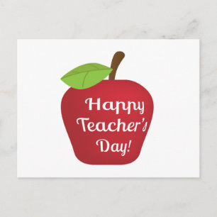 Cartão Postal Feliz Dia dos Professores Maçã