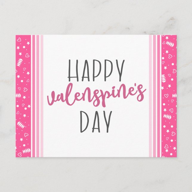 Cartão Postal Feliz Dia dos Valenspinos, Quiroprática (Frente)