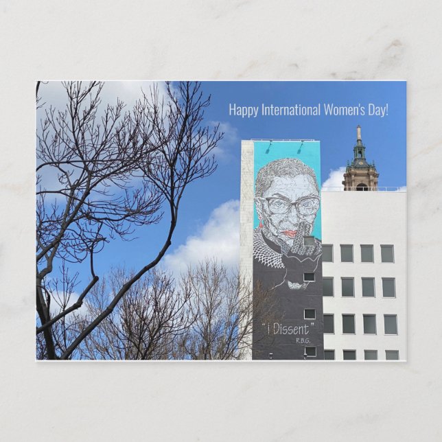 Cartão Postal Feliz Dia Internacional da Mulher! (Frente)