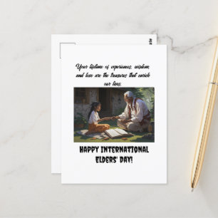 Cartão Postal feliz dia internacional dos anciãos