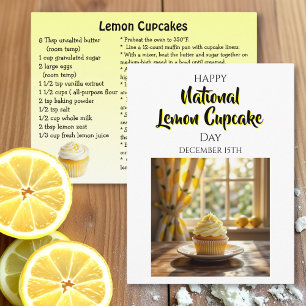 Cartão Postal Feliz Dia Nacional do Cupcake de Limão   15 de dez