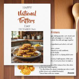Cartão Postal Feliz Dia Nacional dos Fritters 2 de dezembro