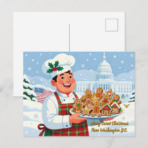 Cartão Postal Feliz Doce Natal De Washington DC