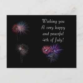 Cartão Postal Feliz e Pacífico 4 de Julho