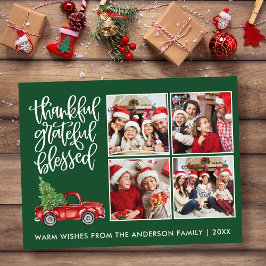 Cartão Postal Feliz Feliz Caminhão Abençoado 4 Foto Verde