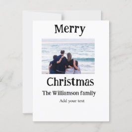 Cartão Postal Feliz feriado adiciona foto do nome da família