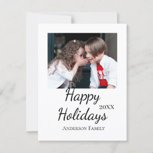 Cartão Postal Feliz feriado crianças foto da família presentes m