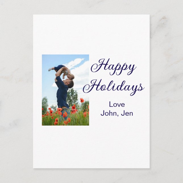 Cartão Postal Feliz feriado pai filho presentes de Natal (Frente)