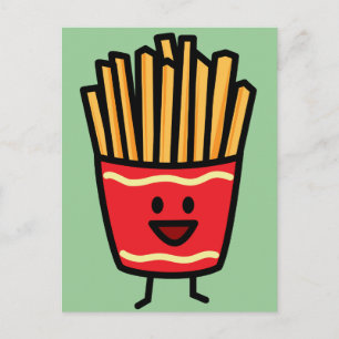 Cartão Postal Feliz Fries Franceses