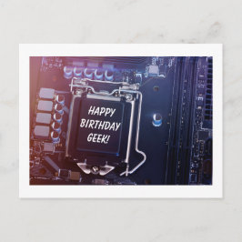 Cartão Postal Feliz Geek de aniversário