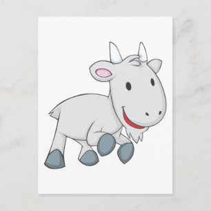 Cartão Postal Feliz Goat