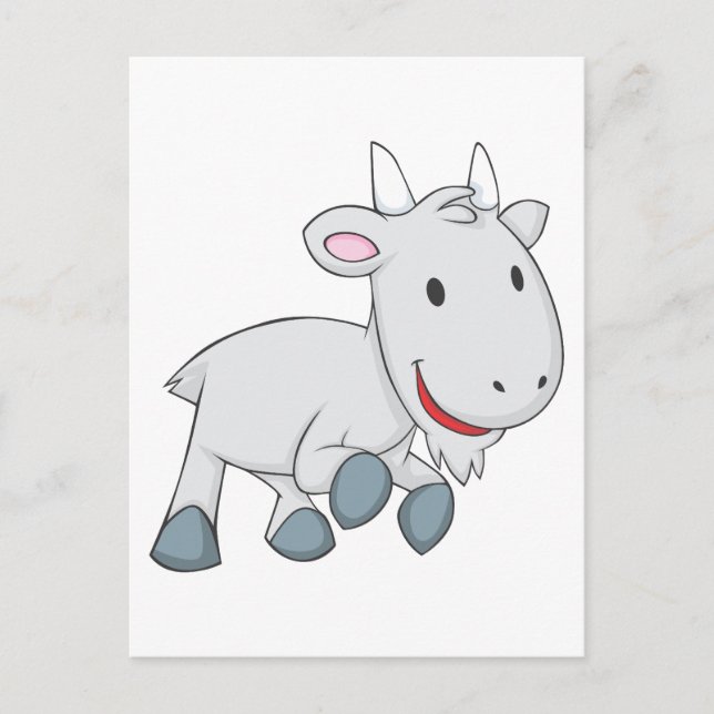 Cartão Postal Feliz Goat (Frente)