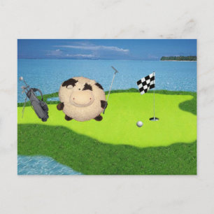 Cartão Postal Feliz Golfe