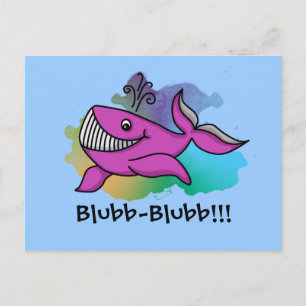 Cartão Postal Feliz Grinning Whale