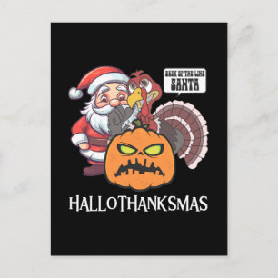 Cartão Postal Feliz Hallothanksmas