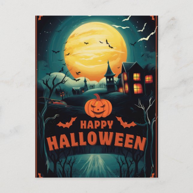 Cartão Postal Feliz Halloween (Frente)
