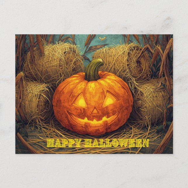 Cartão Postal Feliz Halloween (Frente)