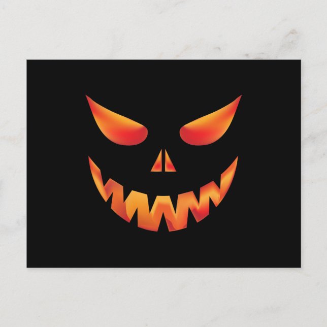 Cartão Postal Feliz Halloween Abóbora (Frente)