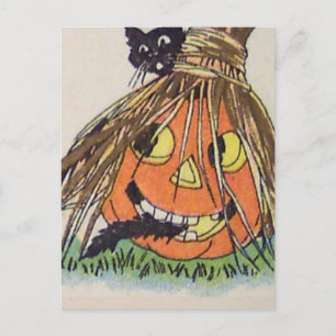 Cartão Postal Feliz Halloween(Carta Antiga de Halloween)