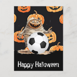 Cartão Postal Feliz Halloween com bolas