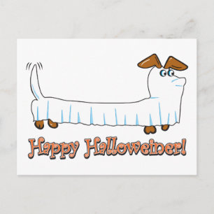 Cartão Postal Feliz Halloween Dachshund