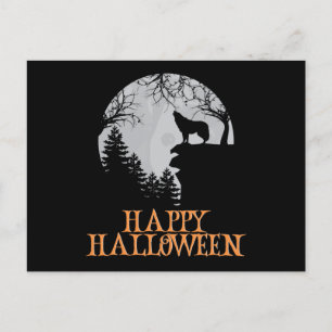 Cartão Postal Feliz Halloween Engraçado Caráter Assustador