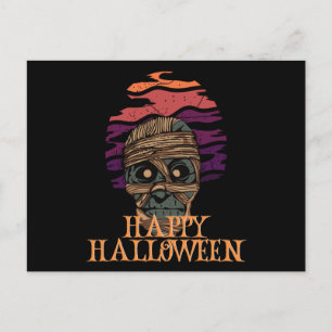 Cartão Postal Feliz Halloween Engraçado Caráter Assustador