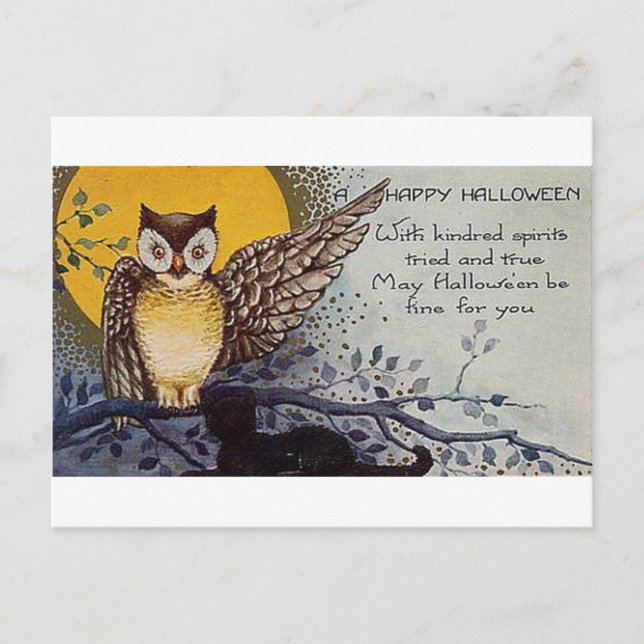 Cartão Postal Feliz Halloween Kindred Espíritos (Frente)