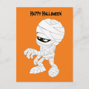 Cartão Postal Feliz Halloween Mummy