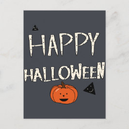 Cartão Postal Feliz Halloween Pumpkin Design