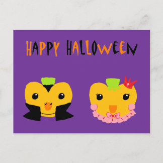Cartão Postal Feliz Halloween Pumpkins